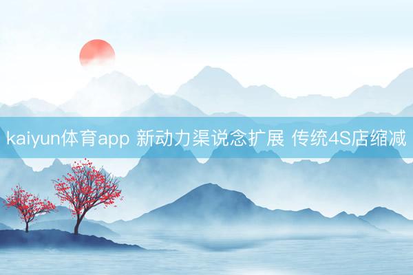 kaiyun体育app 新动力渠说念扩展 传统4S店缩减