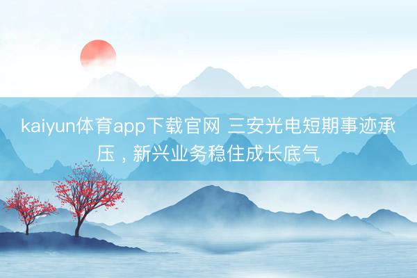 kaiyun体育app下载官网 三安光电短期事迹承压 ， 新兴业务稳住成长底气