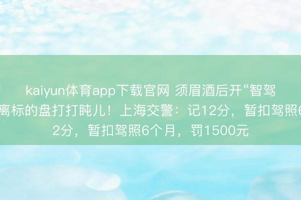 kaiyun体育app下载官网 须眉酒后开“智驾”出发，双手还脱离标的盘打打盹儿！上海交警：记12分，暂扣驾照6个月，罚1500元