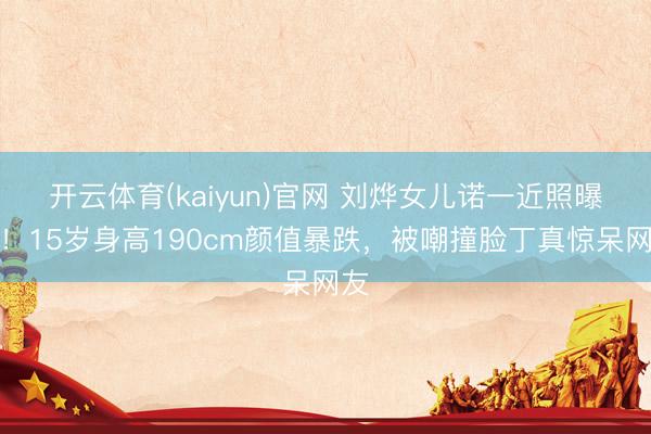 开云体育(kaiyun)官网 刘烨女儿诺一近照曝光!15岁身高190cm颜值暴跌,被嘲撞脸丁真惊呆网友