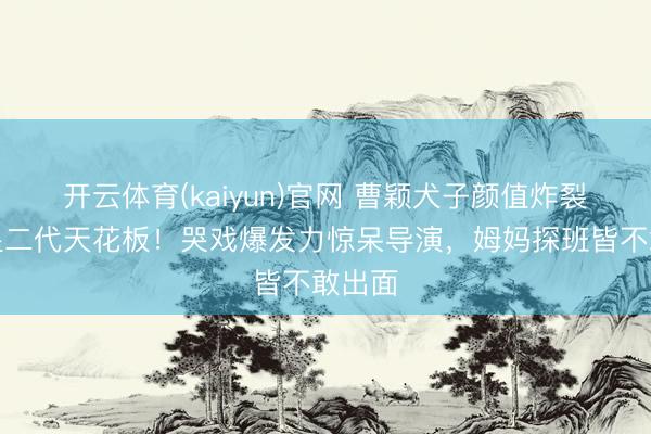 开云体育(kaiyun)官网 曹颖犬子颜值炸裂被称星二代天花板!哭戏爆发力惊呆导演,姆妈探班皆不敢出面